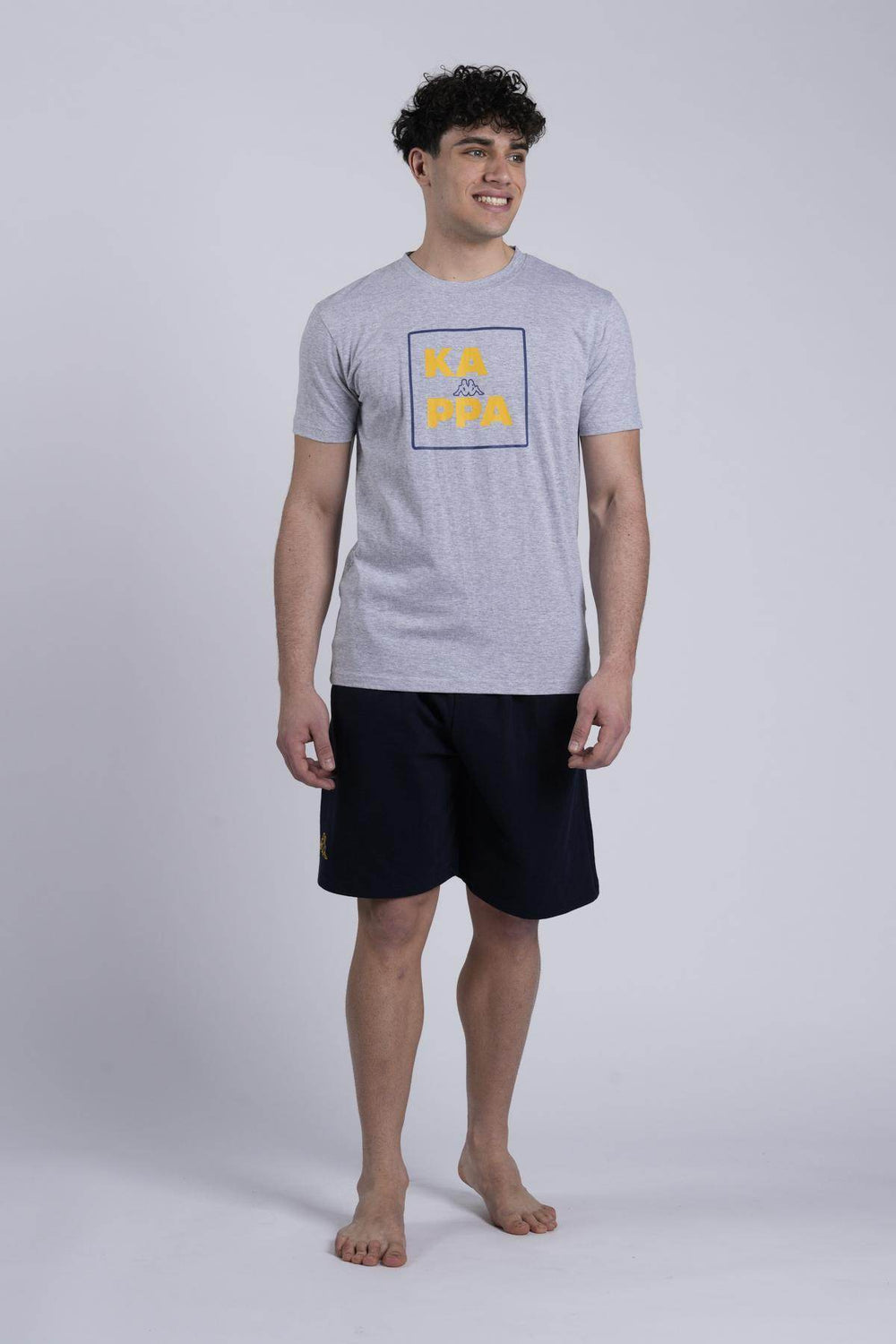 Pigiama Uomo Mezza Manica Jersey Pantalone Corto Felpa Non Garzata - - KAPPA