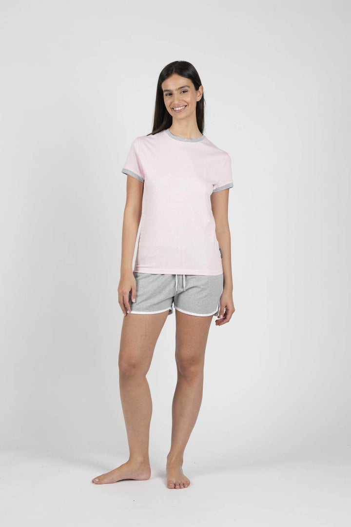 Pigiama Donna Mezza Manica Jersey Pantalone Corto Felpa Non Garzata - - KAPPA