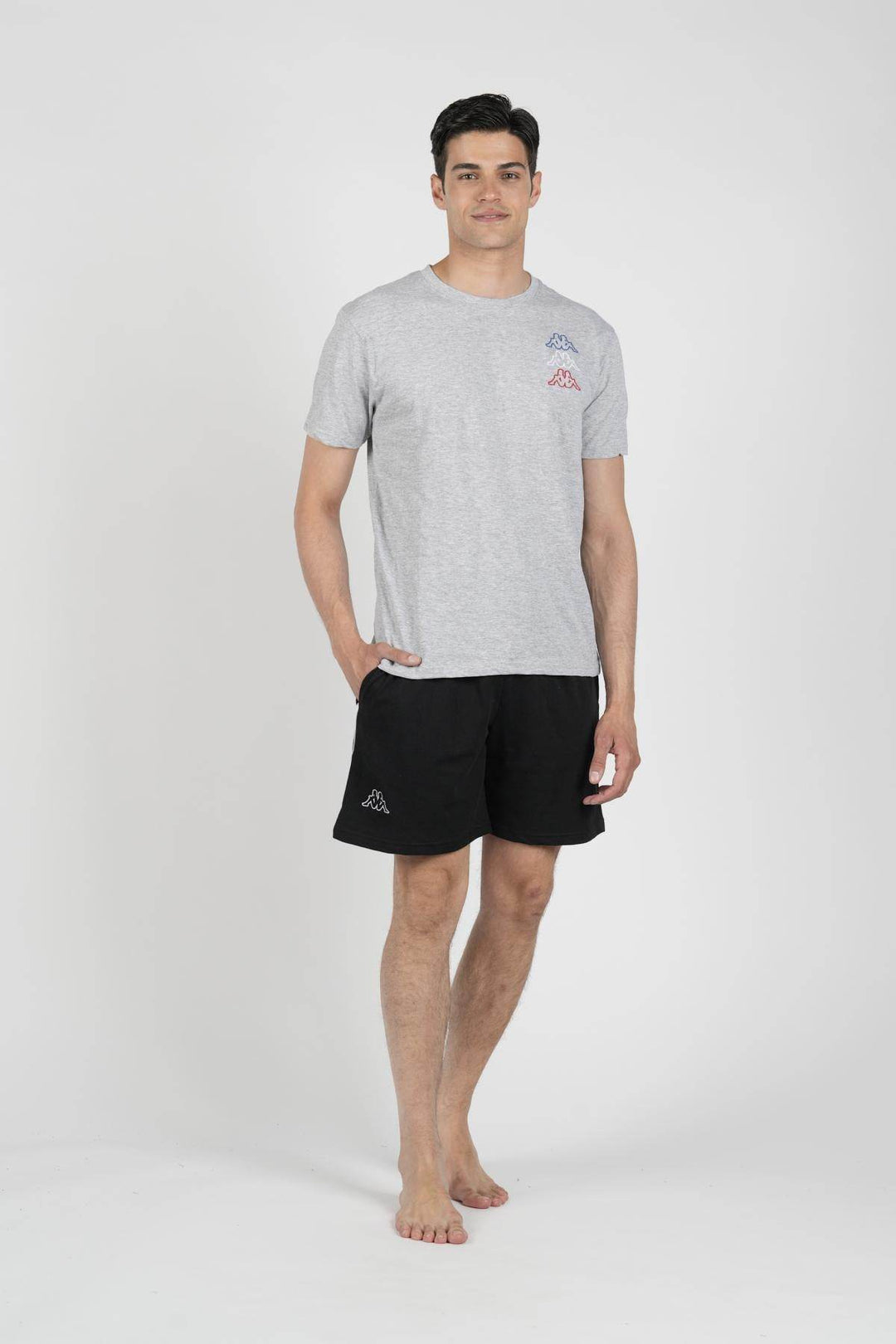 Pigiama Uomo Mezza Manica Jersey Pantalone Corto Felpa Non Garzata - - KAPPA