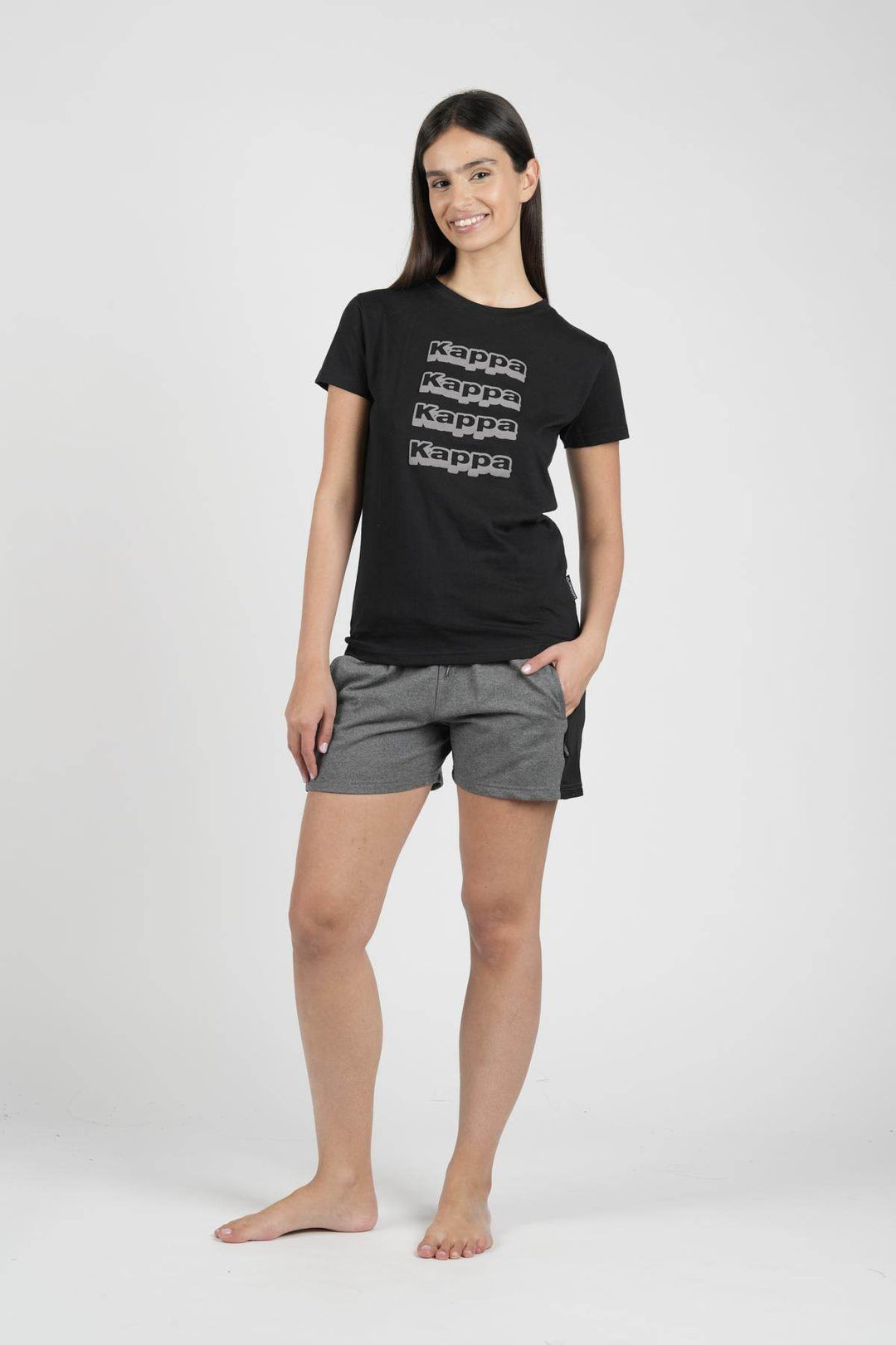 Pigiama Donna Mezza Manica Jersey Pantalone Corto Felpa Non Garzata - - KAPPA