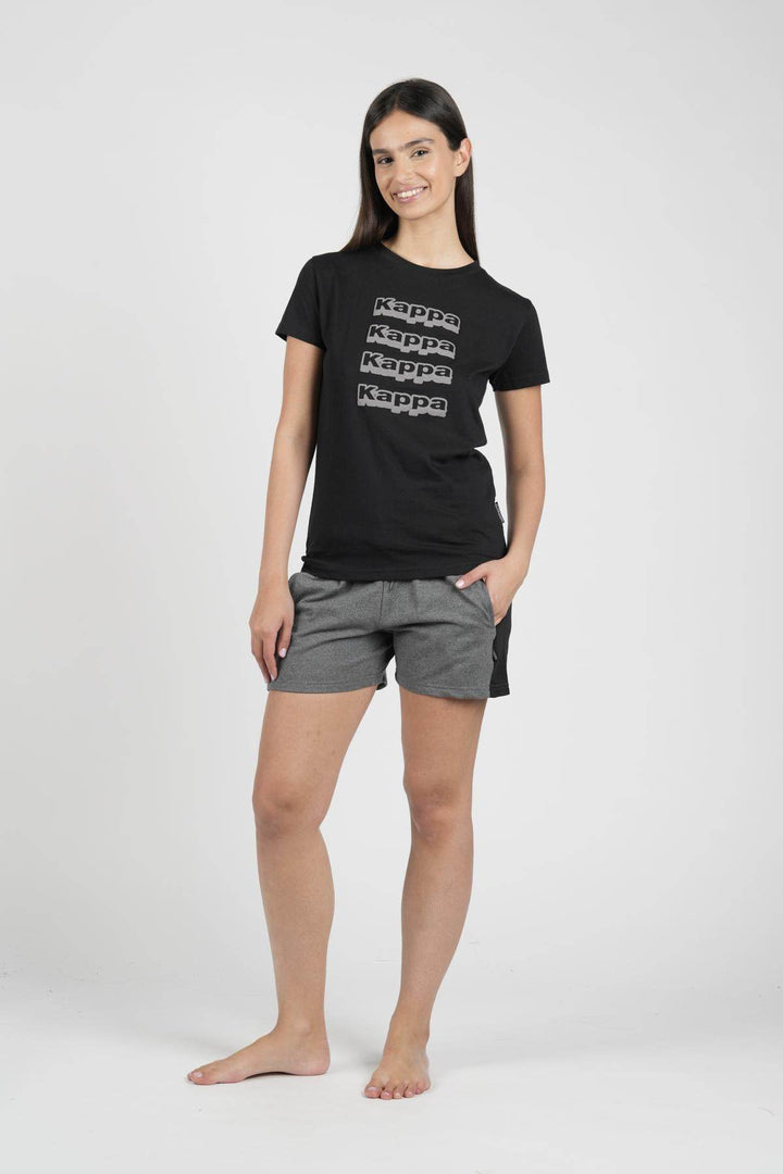 Pigiama Donna Mezza Manica Jersey Pantalone Corto Felpa Non Garzata - - KAPPA