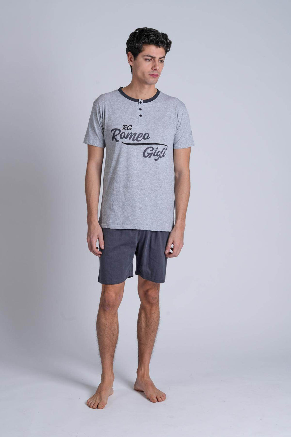 Pigiama Uomo Mezza Manica Pantalone Corto - - ROMEO GIGLI