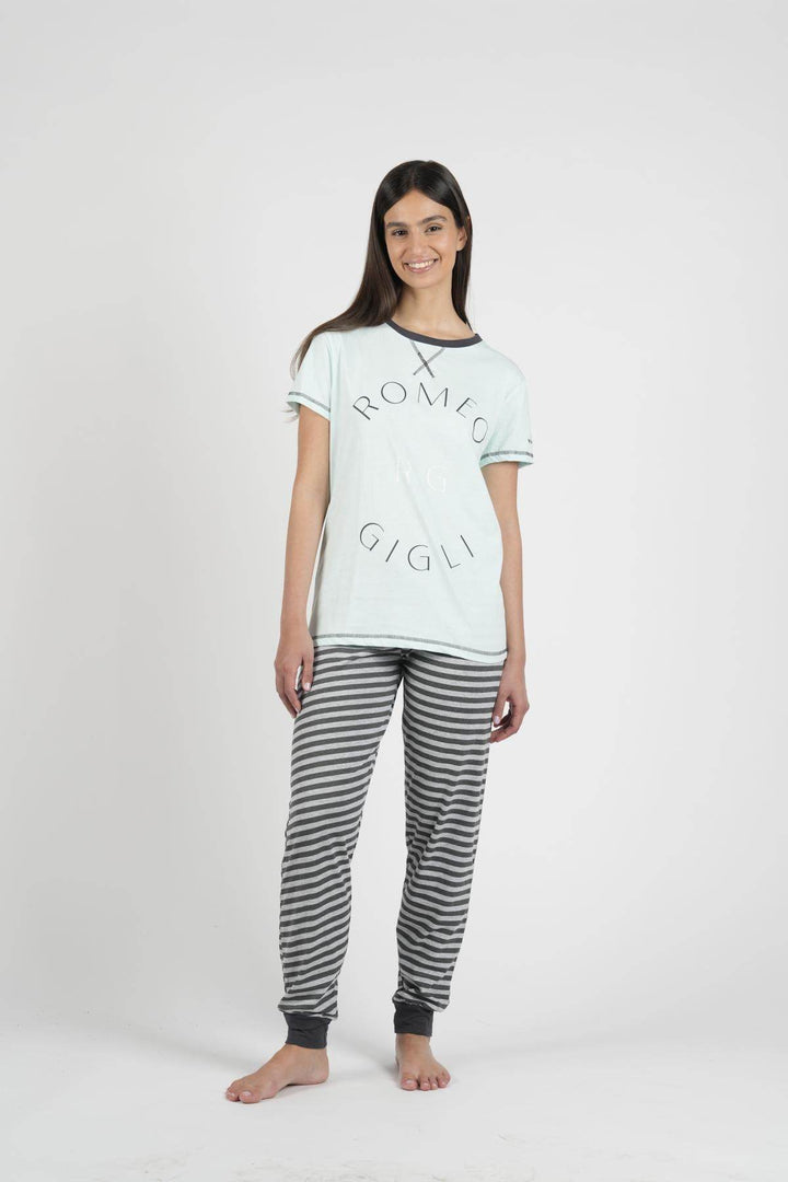 Pigiama Donna Mezza Manica Pantalone Lungo - - ROMEO GIGLI