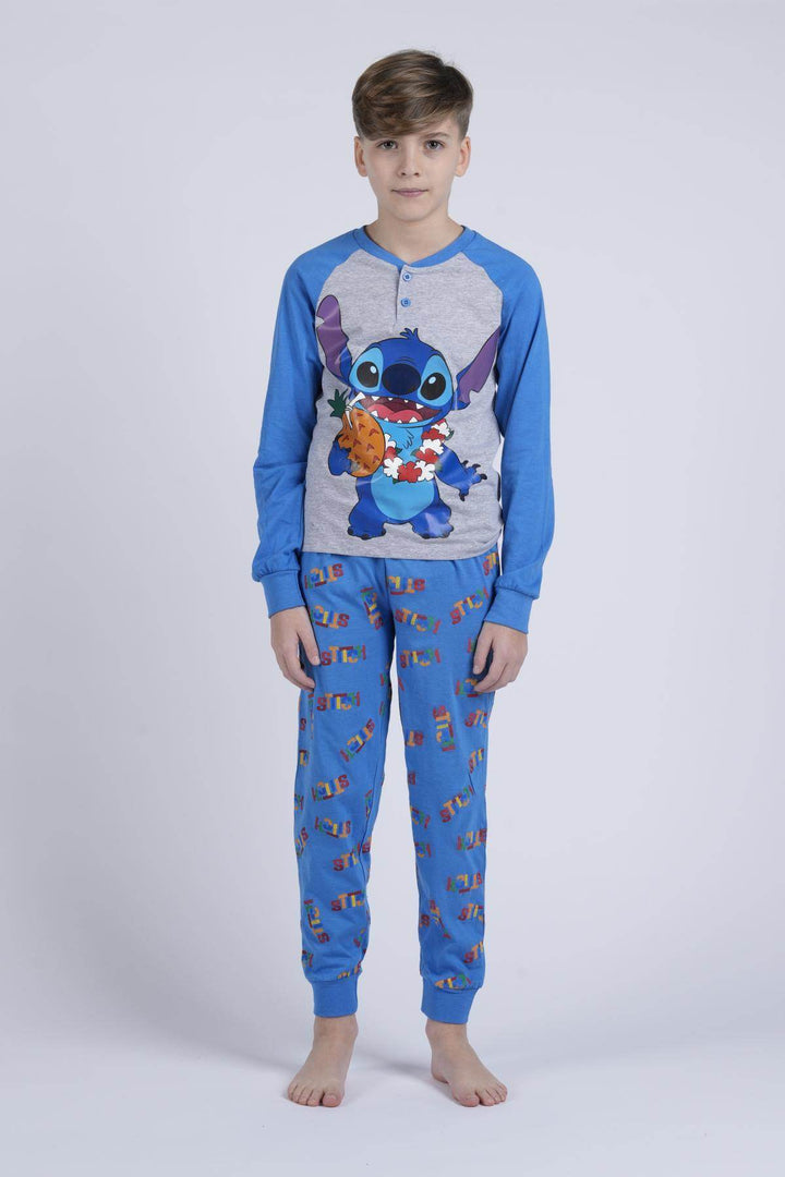 Pigiama Bimbo Manica Lunga Pantalone Lungo Disegno Stitch - - DISNEY/MARVEL