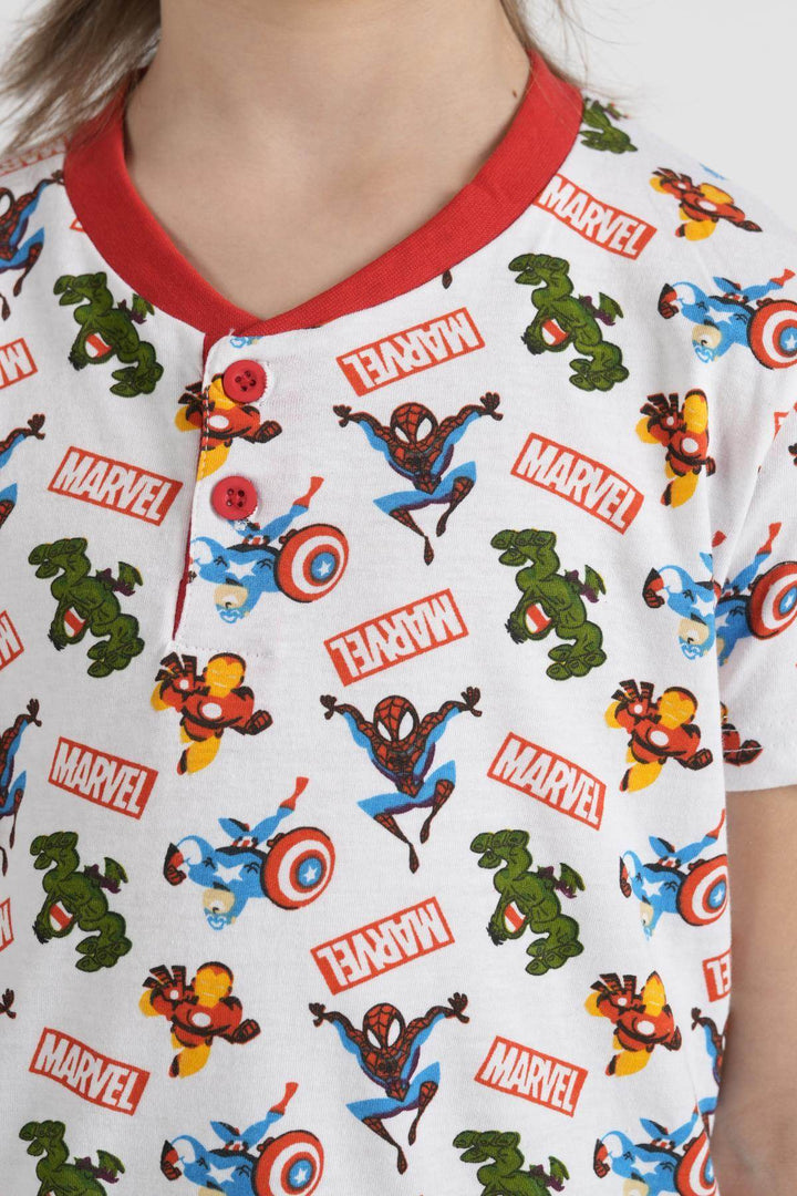 Pigiama Bimbo Mezza Manica Pantalone Corto Disegno Marvel - - DISNEY/MARVEL