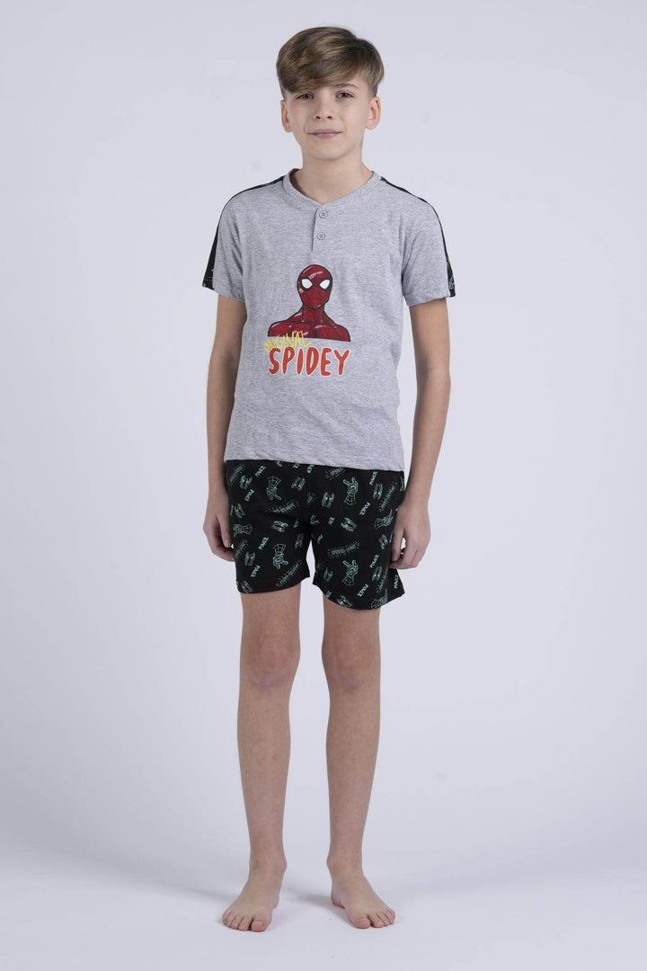 Pigiama Bimbo Mezza Manica Pantalone Corto Disegno Spiderman - - DISNEY/MARVEL