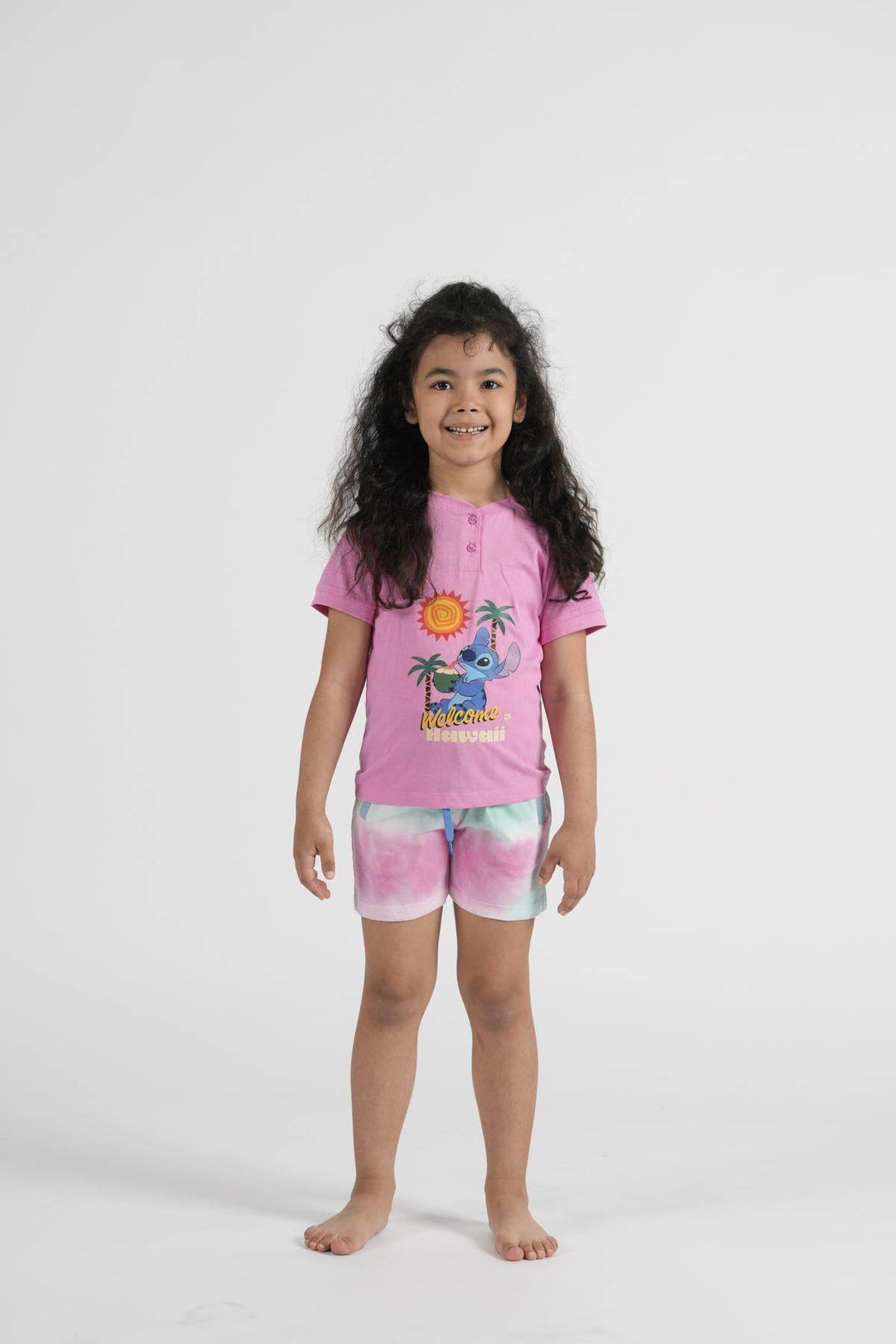 Pigiama Bimba Mezza Manica Pantalone Corto Disegno Stitch - - DISNEY/MARVEL