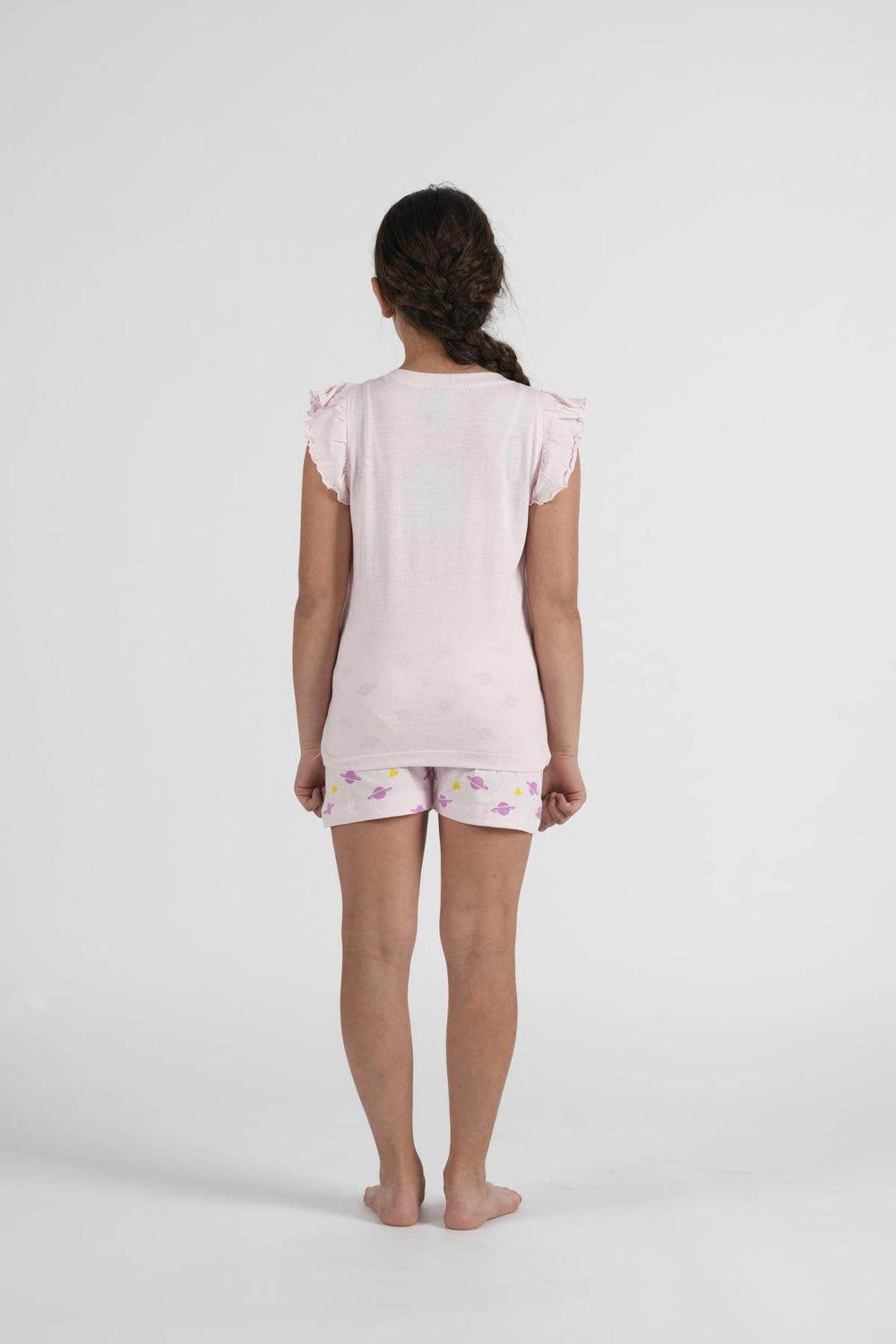 Pigiama Bimba Giro Manica - Pantalone Corto Disegno Stitch - - DISNEY/MARVEL