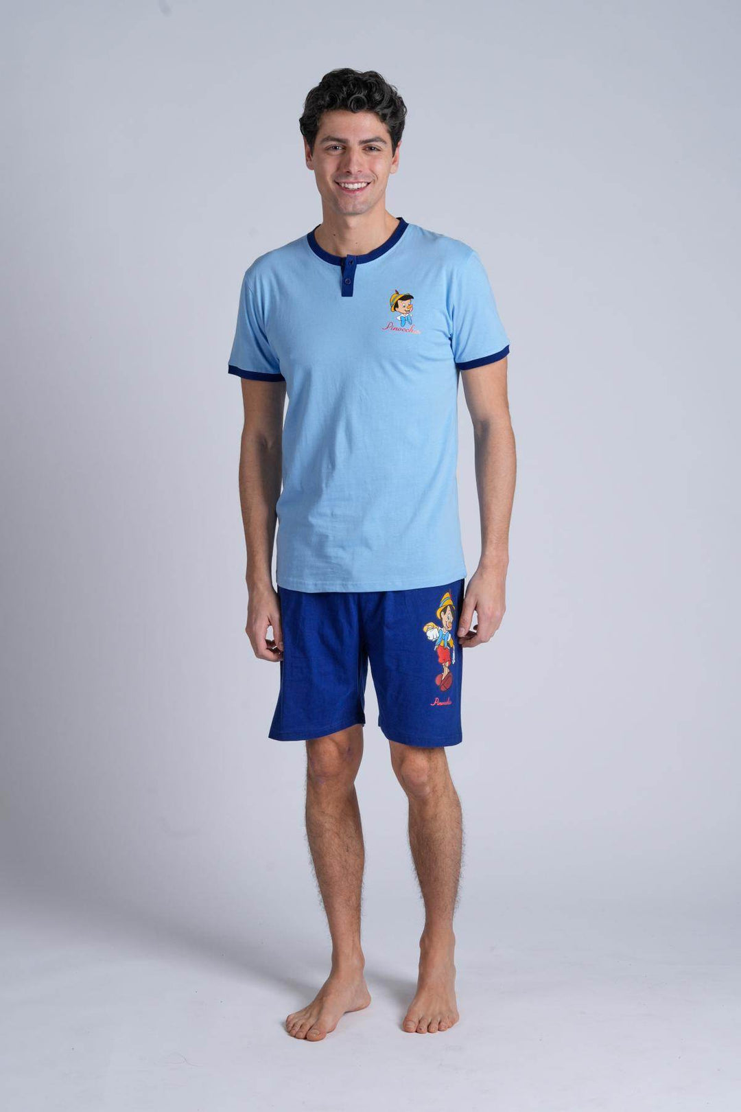 Pigiama Uomo Manica Lunga Pantalone Lungo - Disegno Pinocchio - - DISNEY/MARVEL