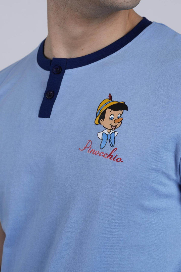 Pigiama Uomo Mezza Manica Pantalone Corto - Disegno Pinocchio - - DISNEY/MARVEL