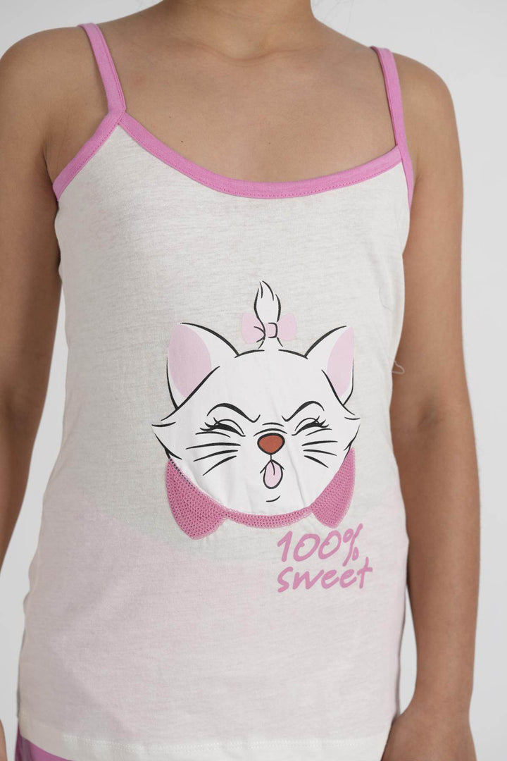 Pigiama Bimba Spallina Pantalone Corto Disegno Aristogatti Marie - - DISNEY/MARVEL