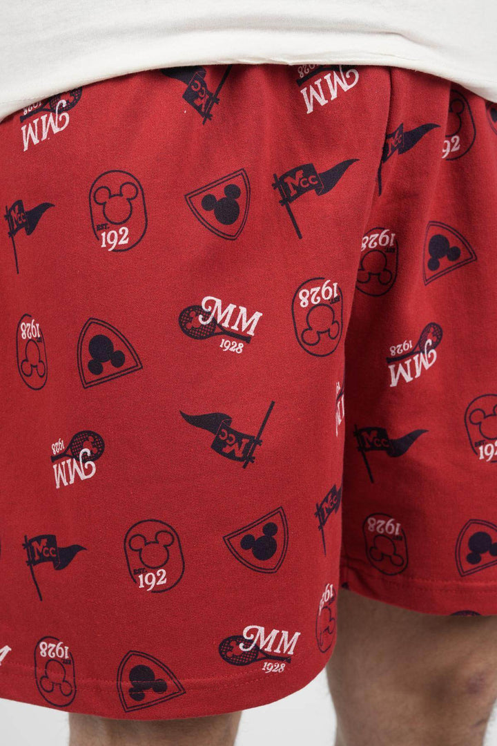 Set Uomo Mezza Manica Jersey Pantalone Corto Felpa Non Garzata Disegno Mickey - - DISNEY/MARVEL