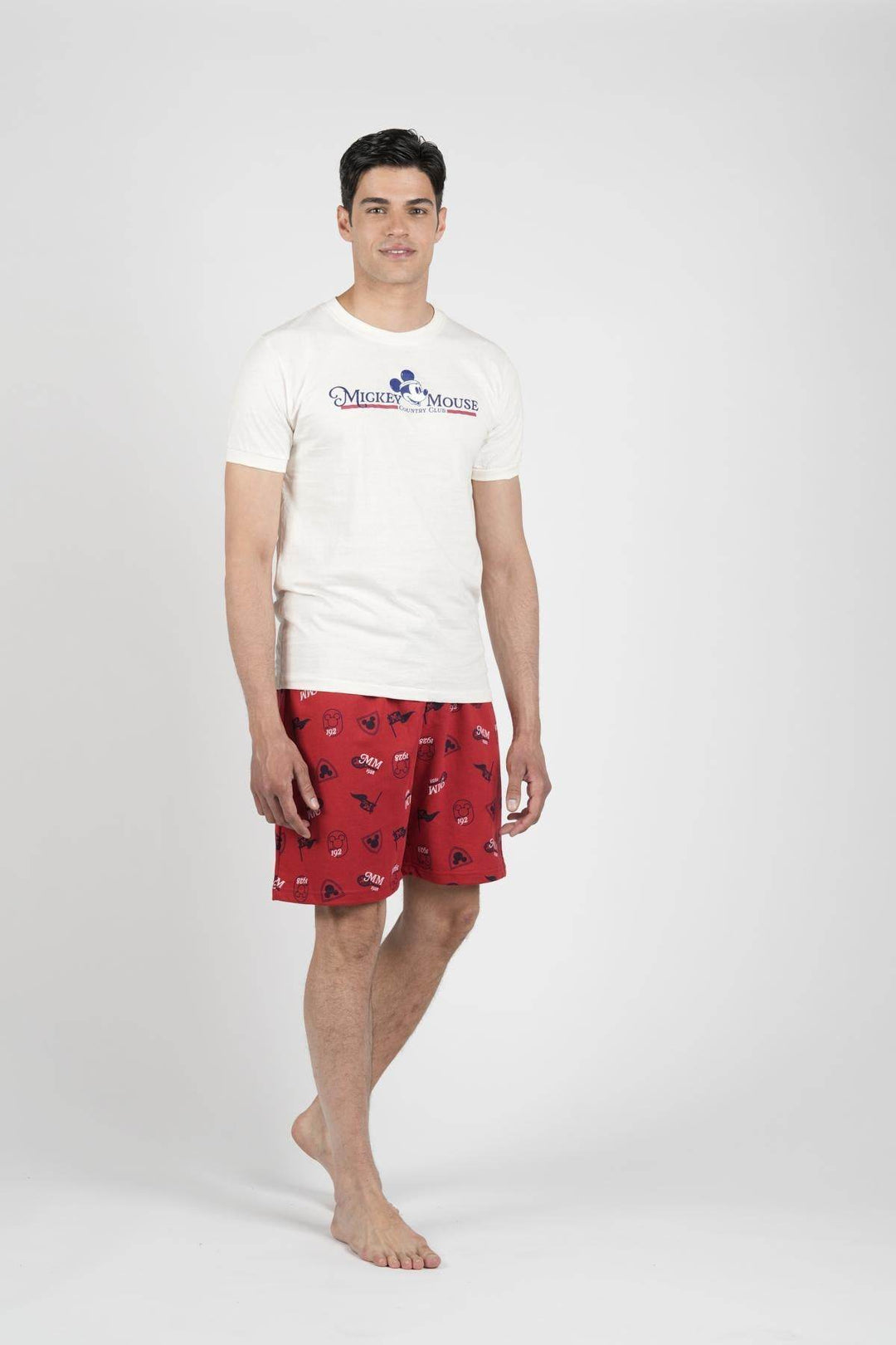 Set Uomo Mezza Manica Jersey Pantalone Corto Felpa Non Garzata Disegno Mickey - - DISNEY/MARVEL