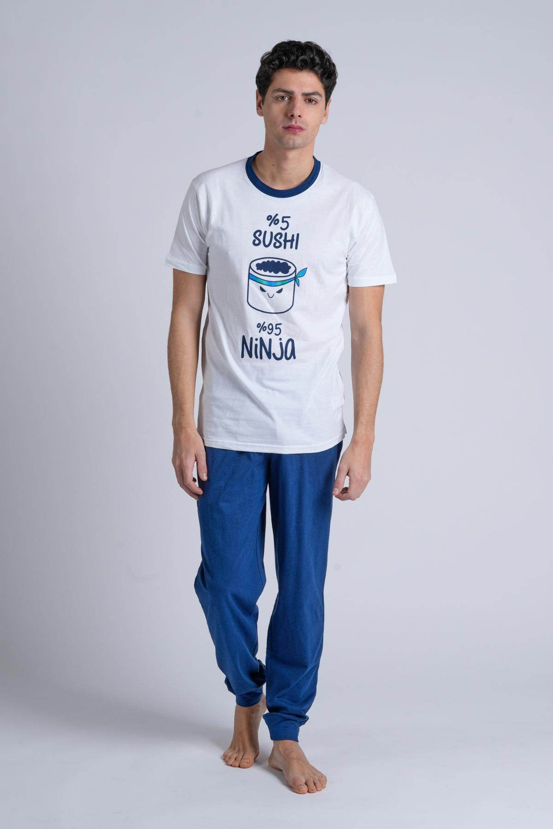 Pigiama Uomo Mezza Manica Pantalone Lungo - - LOV IT