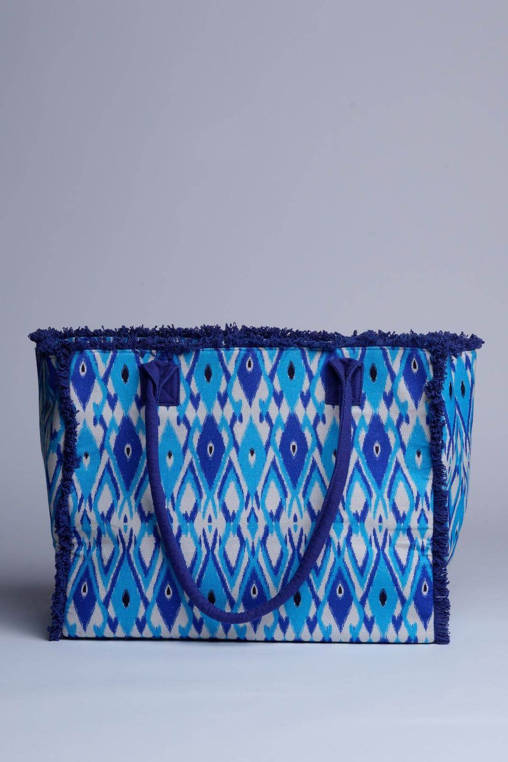 Borsa Stampata Disegno Santorini - - KISENE'