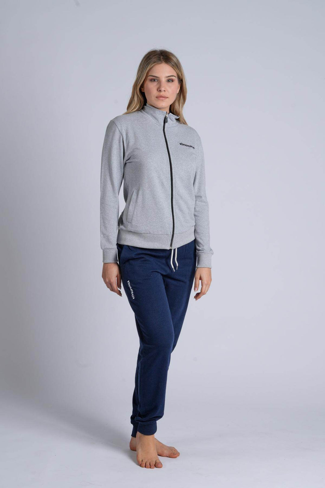 Top Donna In Felpa Non Garzata Full Zip - - SUPERGA