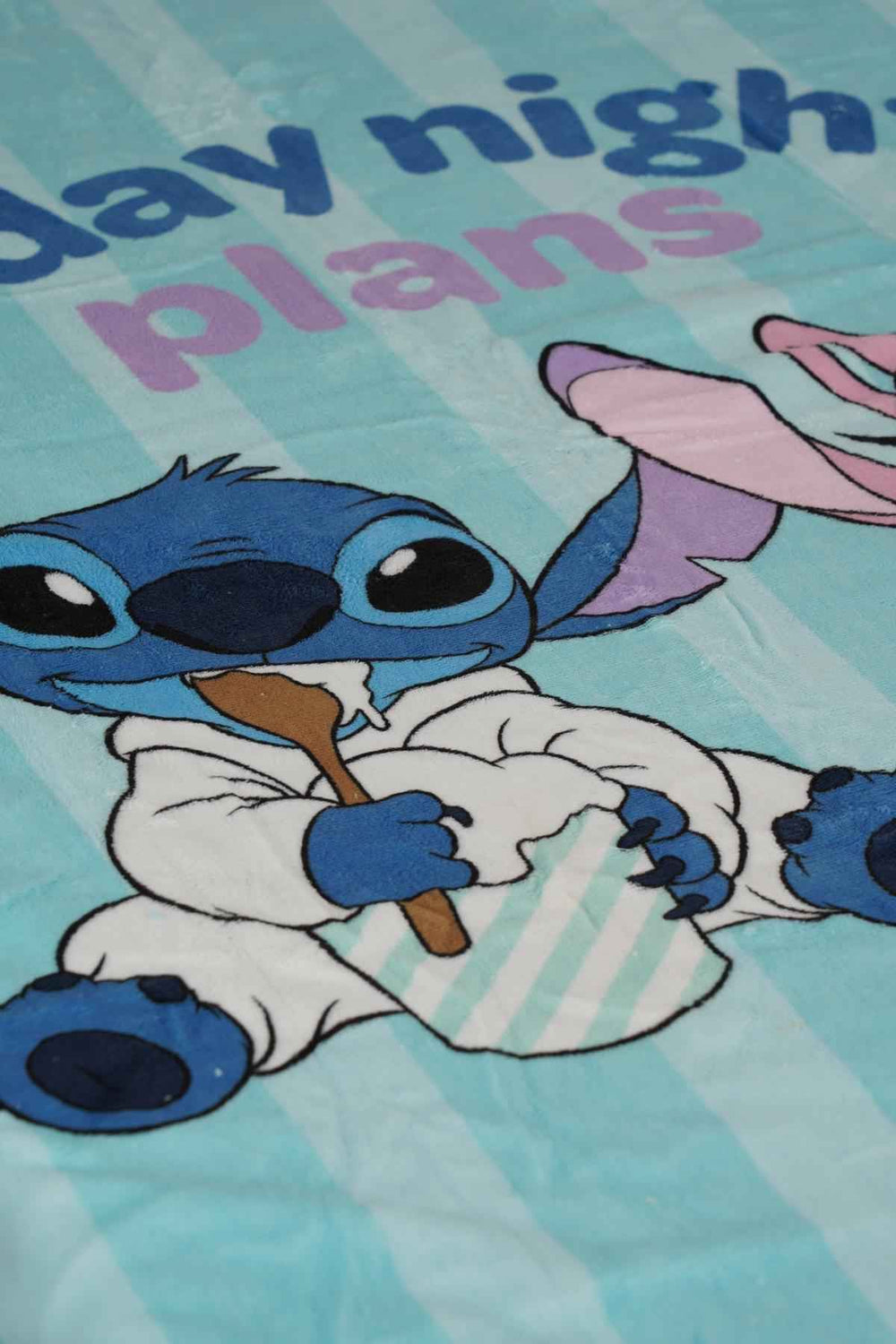 Plaid Coral Sherpa 100x140 disegno Disney Stitch e Angel