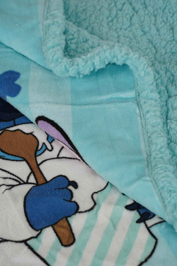 Plaid Coral Sherpa 100x140 disegno Disney Stitch e Angel