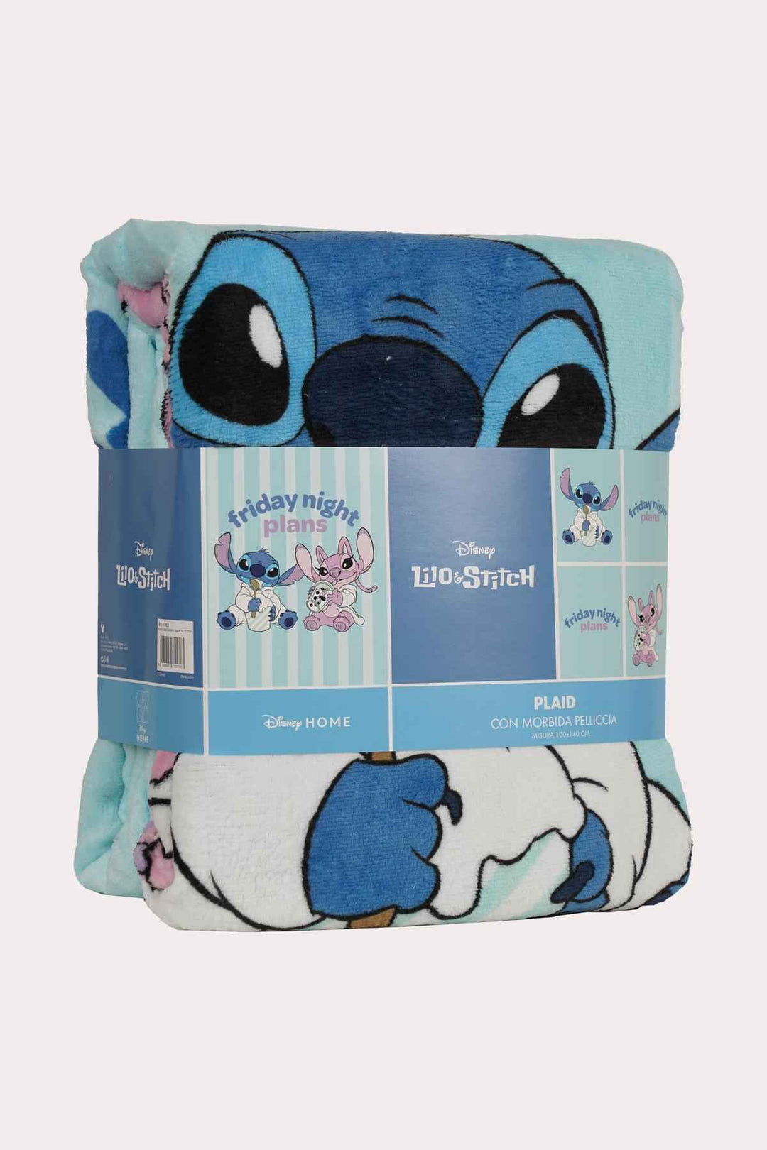 Plaid Coral Sherpa 100x140 disegno Disney Stitch e Angel