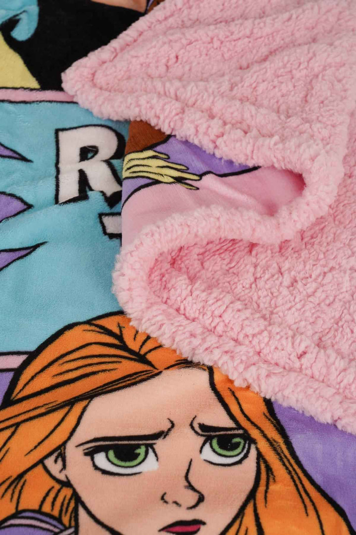 Plaid Coral Sherpa 100x140 disegno Disney Principesse