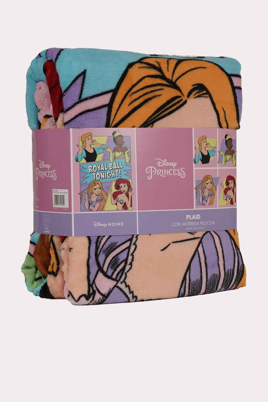 Plaid Coral Sherpa 100x140 disegno Disney Principesse