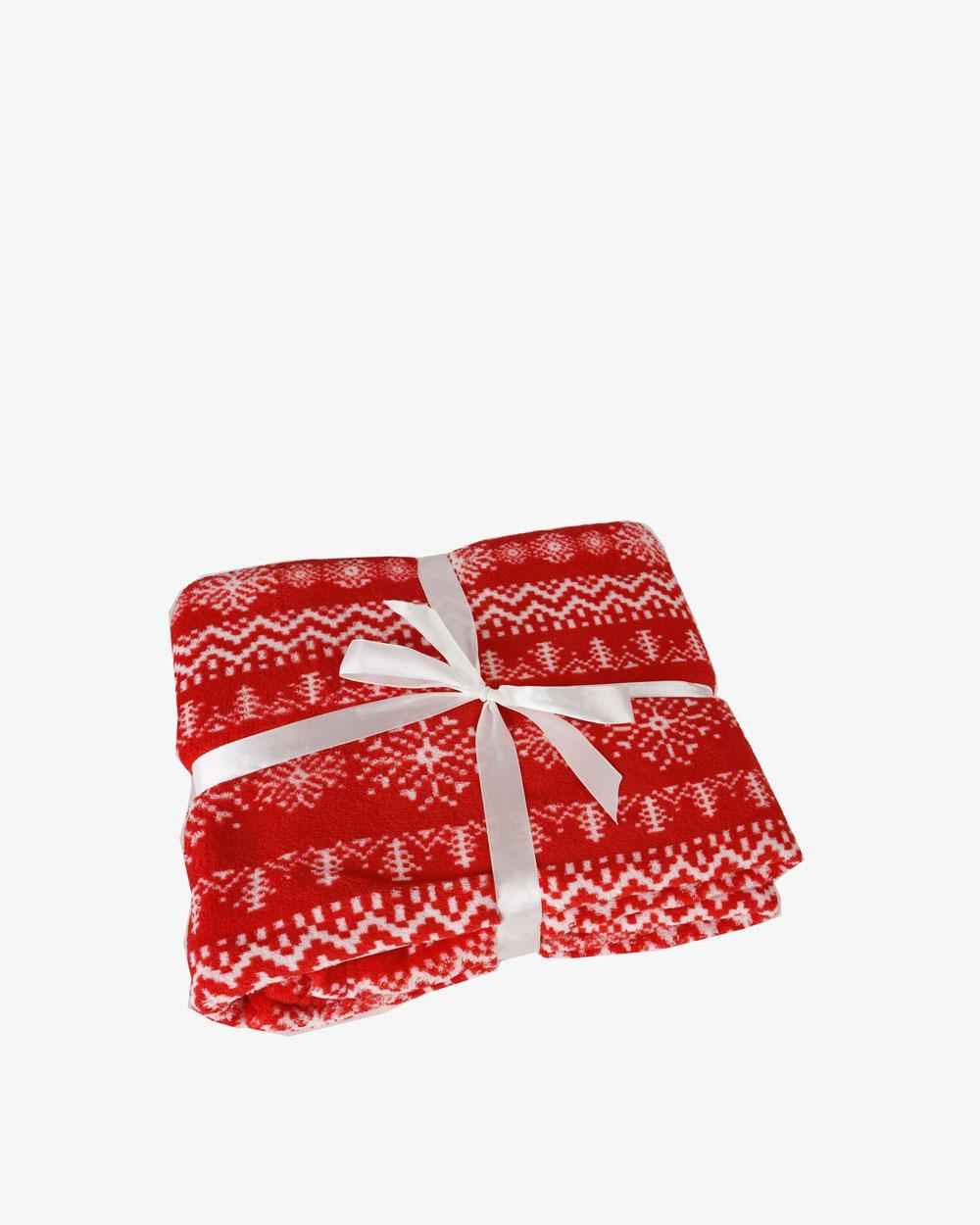 Plaid Pile LOV IT Disegno Natale