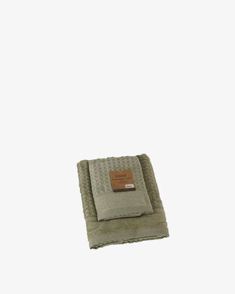 Set 1+1 Asciugami + Asciugamano Ospite Check Velour - Kisené