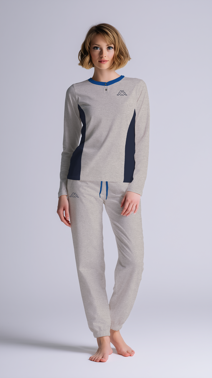 Pigiama Donna Manica Lunga Pantalone Lungo