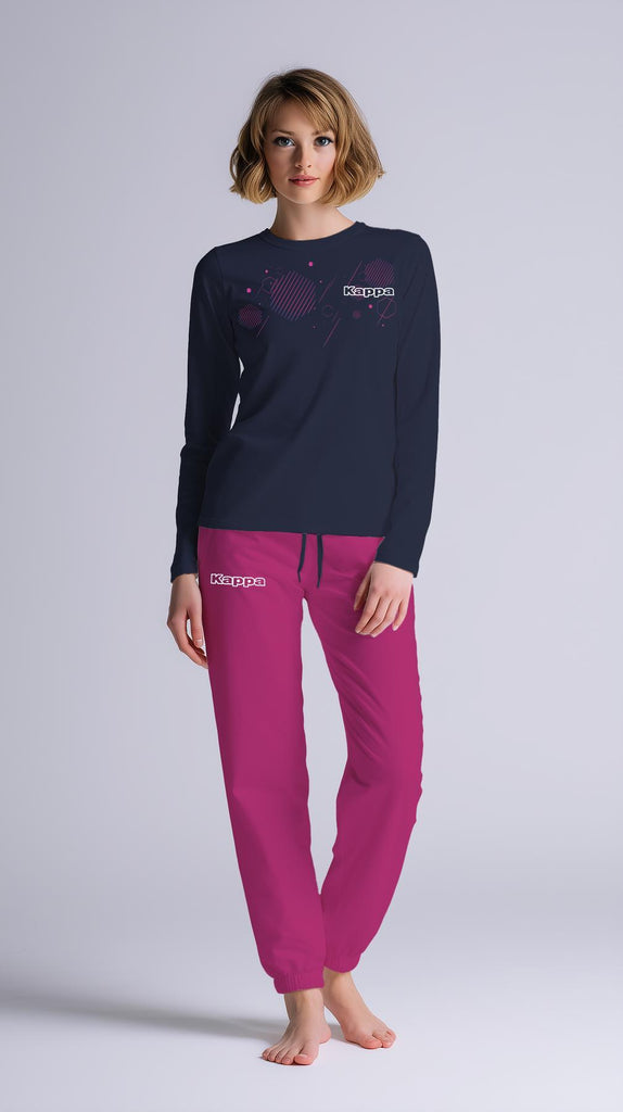 Pigiama donna Love&Stars di Kappa in pile coral invernale KWW18671 T596
