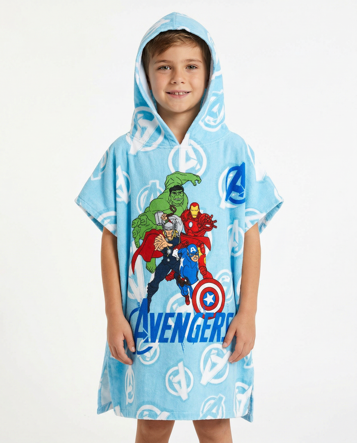 Asciugamano Poncho Bimbo/A Disegno Avengers - DISNEY/MARVEL.