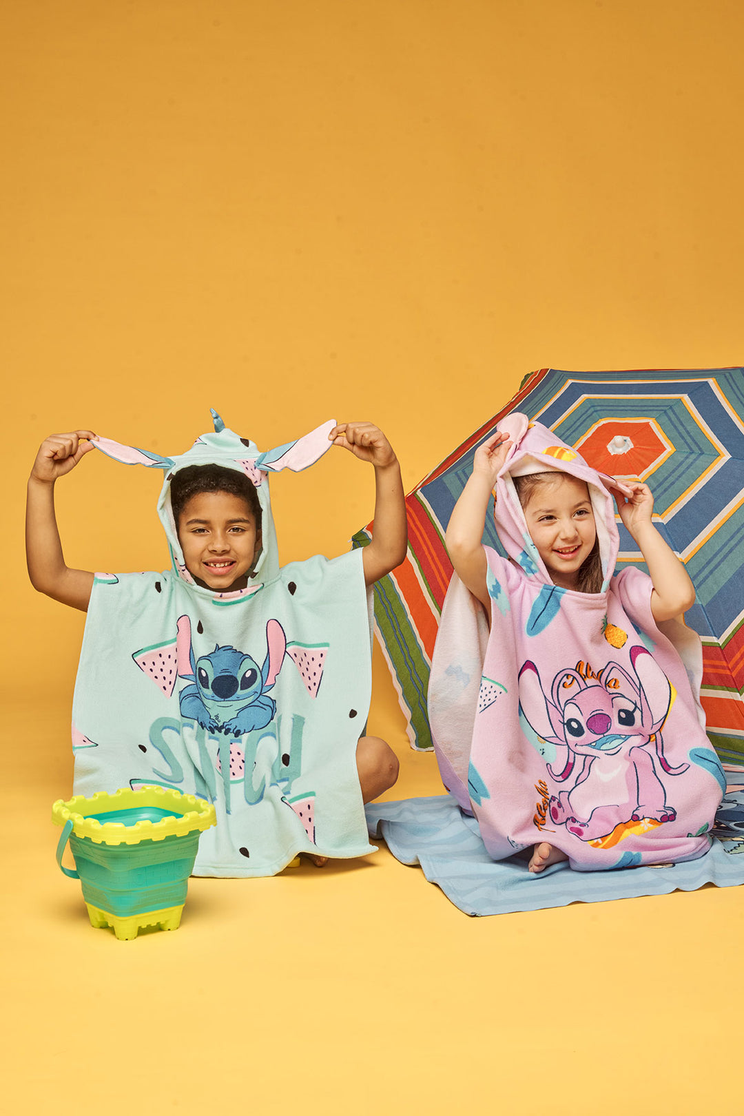 Asciugamano Poncho Bimbo/A  Disegno Stitch - DISNEY/MARVEL..