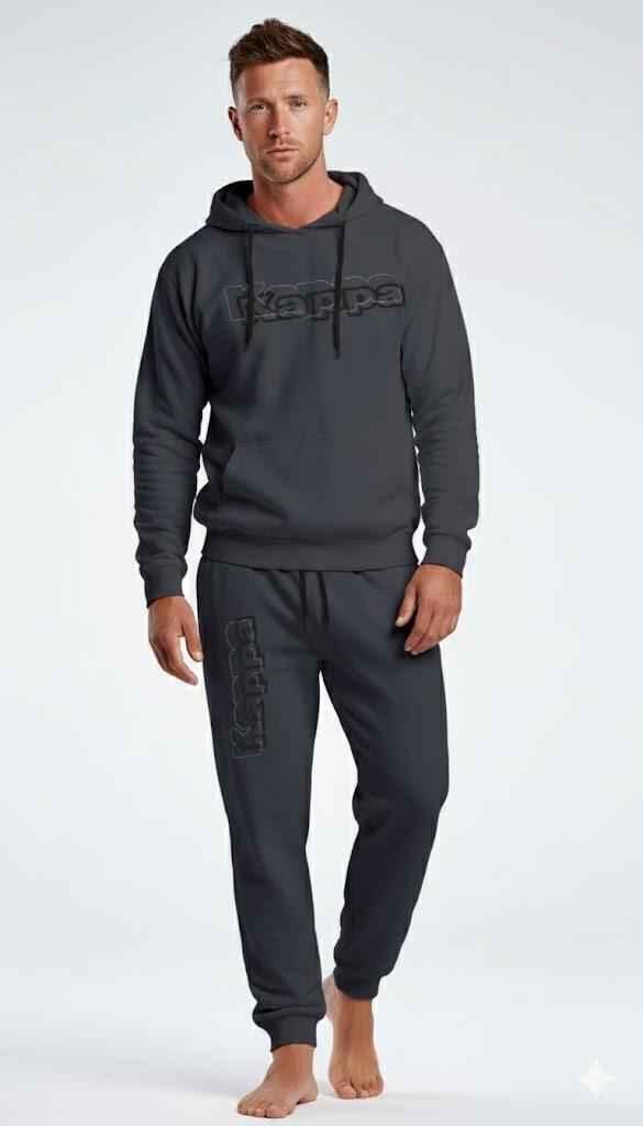 Kappa Uomo Pigiama in Felpa French Terry Lungo - Homewear Comfort - Kisené