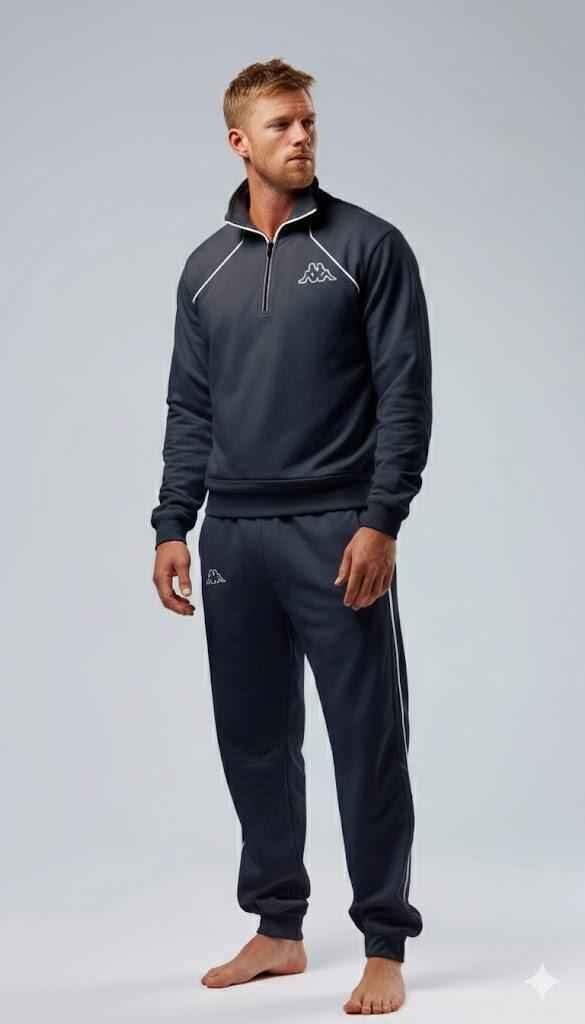 Kappa Pigiama in Felpa Uomo French Terry Lungo | Homewear Essenziale - Kisené