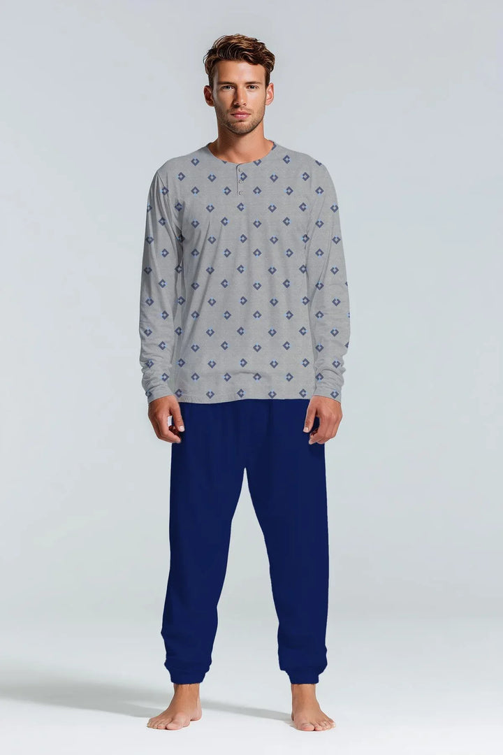 Pigiama Uomo Kiwear in Jersey - Manica e Pantalone Lungo - Kisené