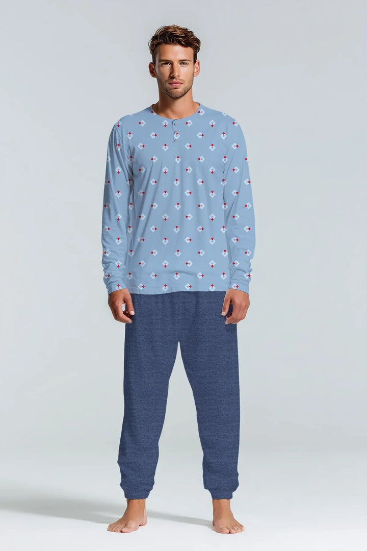 Pigiama Uomo Kiwear in Jersey - Manica e Pantalone Lungo - Kisené