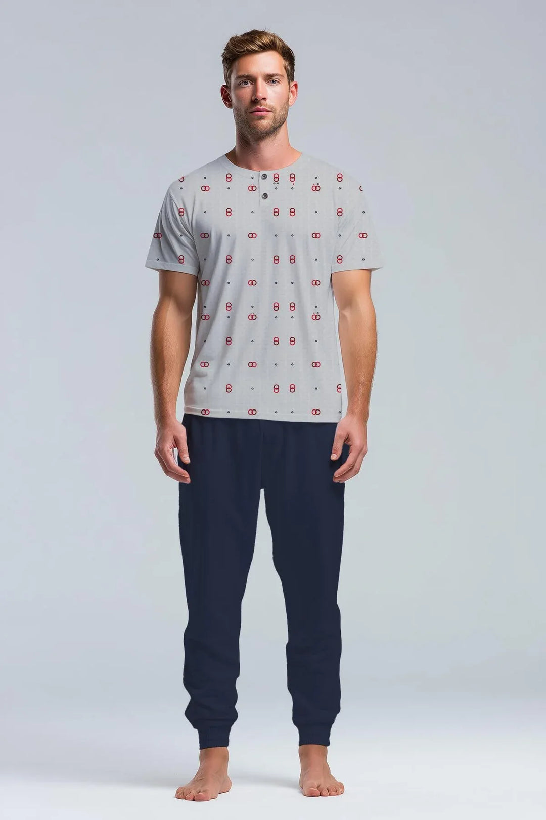 Pigiama Uomo Mezza Manica Pantalone Lungo - Kisené