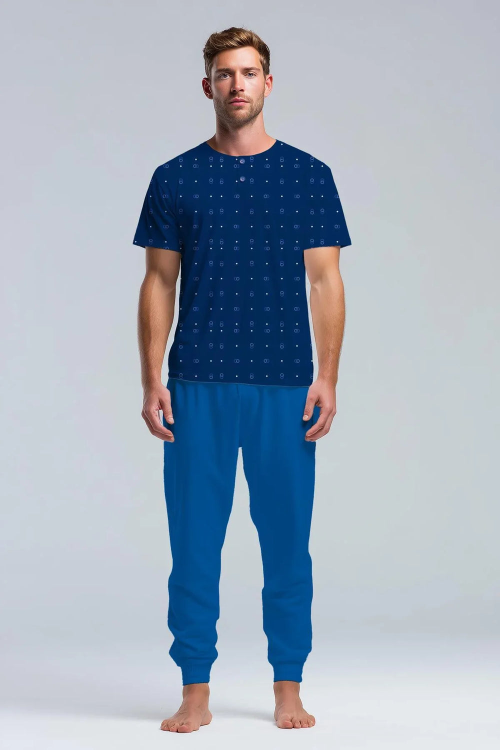 Pigiama Uomo Mezza Manica Pantalone Lungo - Kisené