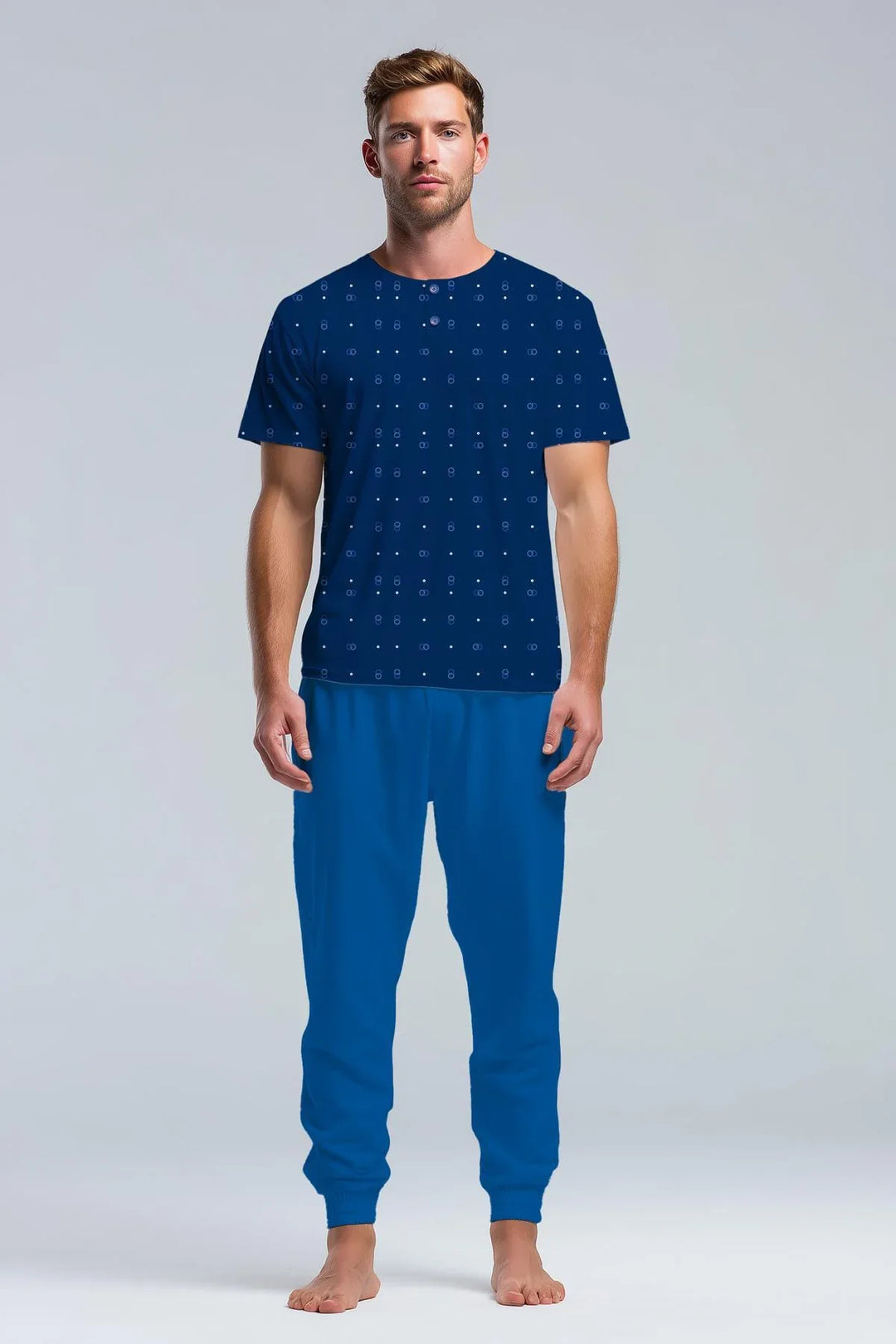 Pigiama Uomo Mezza Manica Pantalone Lungo - Kisené