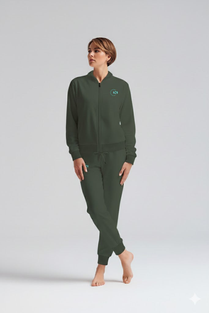 Set Donna Manica Lunga Pantalone Lungo Felpa Non Garzata
