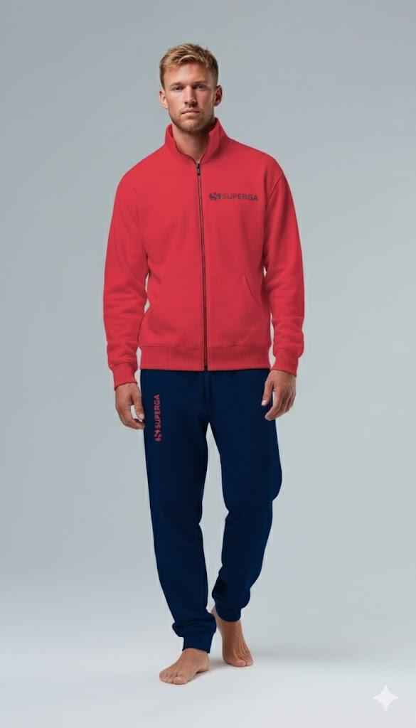 Set Uomo Manica Lunga Pantalone Lungo Felpa Non Garzata