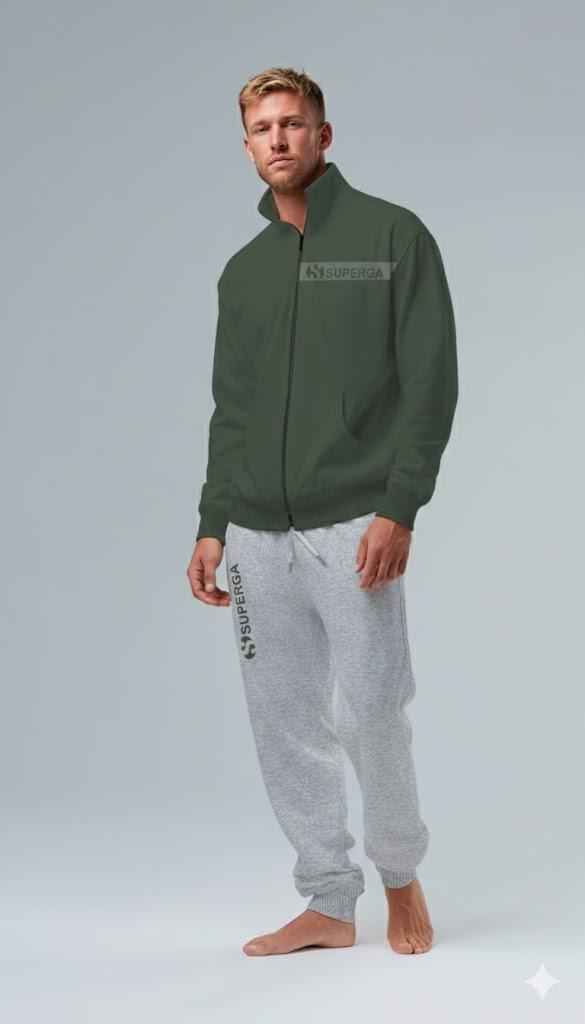 Set Uomo Manica Lunga Pantalone Lungo Felpa Non Garzata