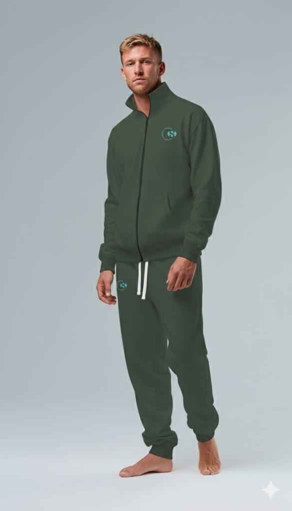 Set Uomo Manica Lunga Pantalone Lungo Felpa Non Garzata