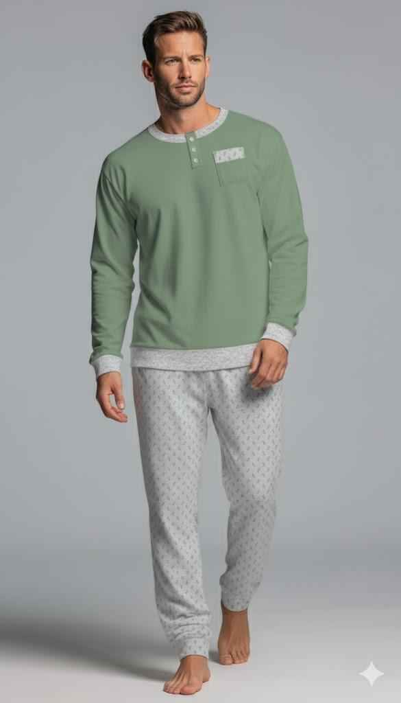 Pigiama Uomo Kiwear Lungo in Jersey Morbido