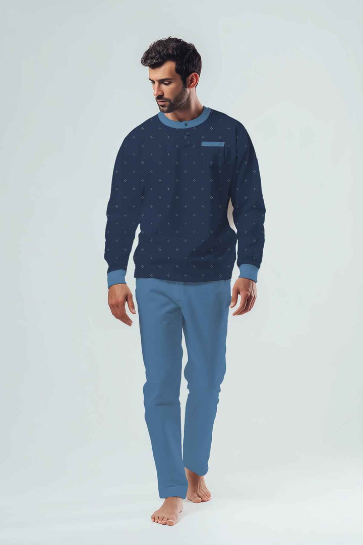 Pigiama Uomo Manica Lunga e Pantalone Lungo in Jersey Kiwear