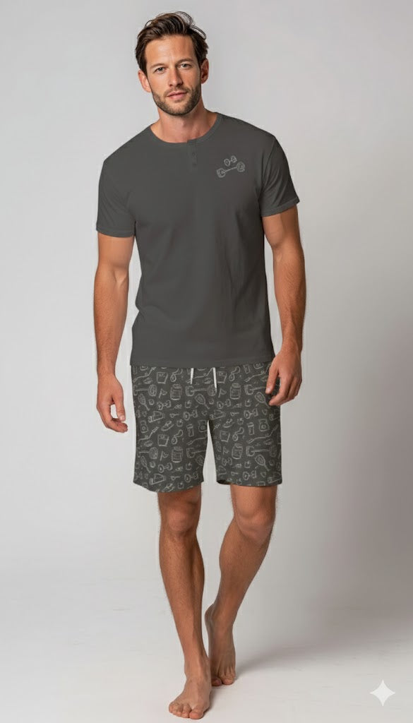 Kiwear Uomo: Pigiama Leggero Maniche Corte