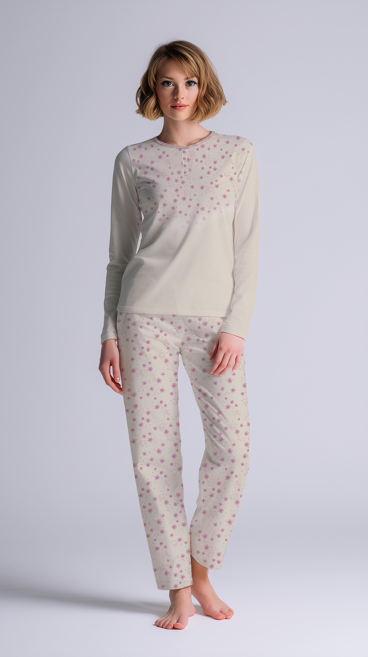 Pigiama Lungo Donna Kiwear Jersey Comfy