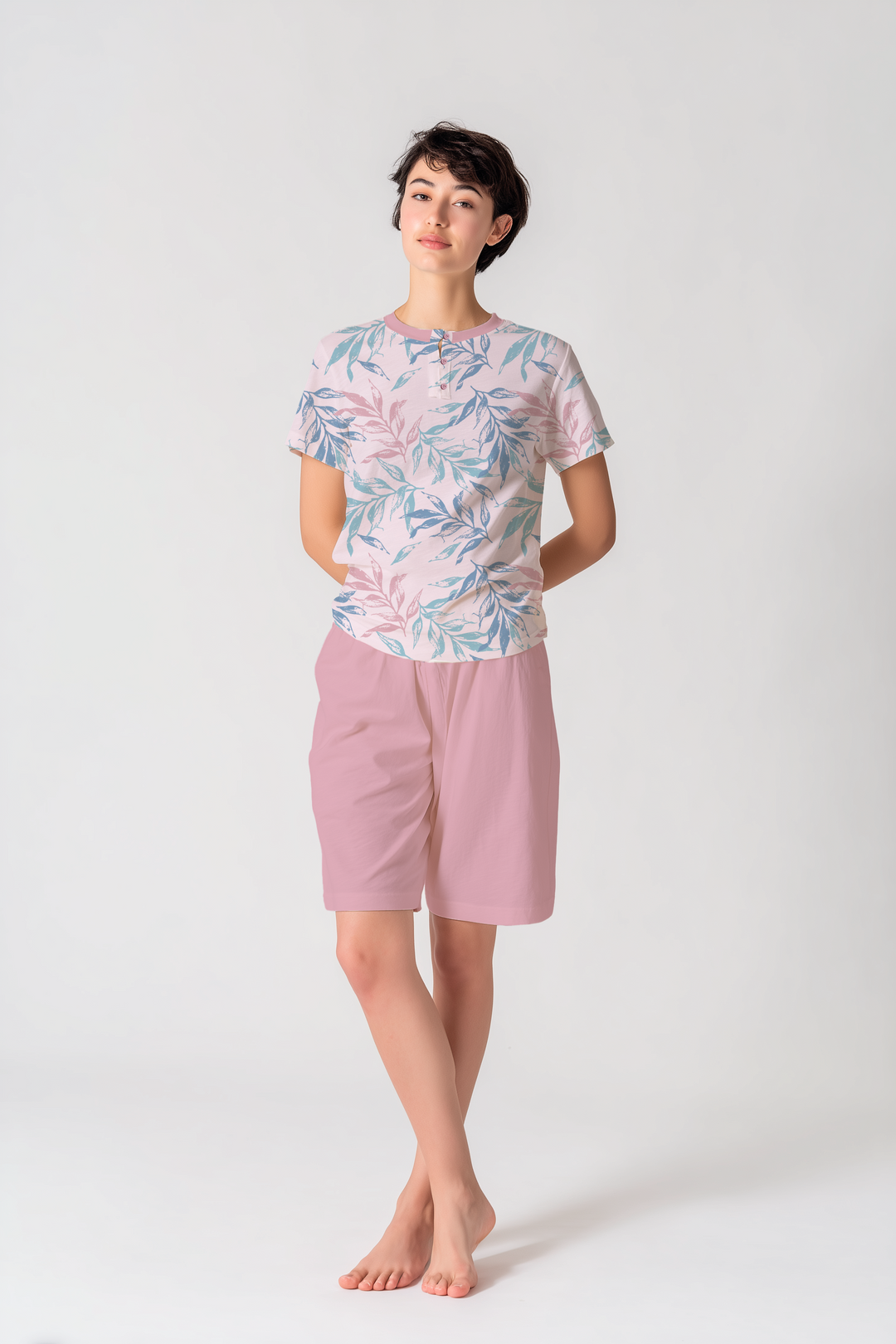 Kiwear Pigiama Estivo Corto Donna Jersey