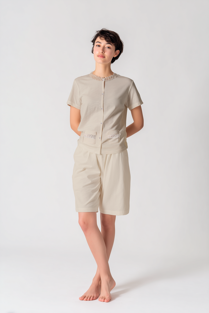 Kiwear Pigiama Donna Jersey Corto Comfort