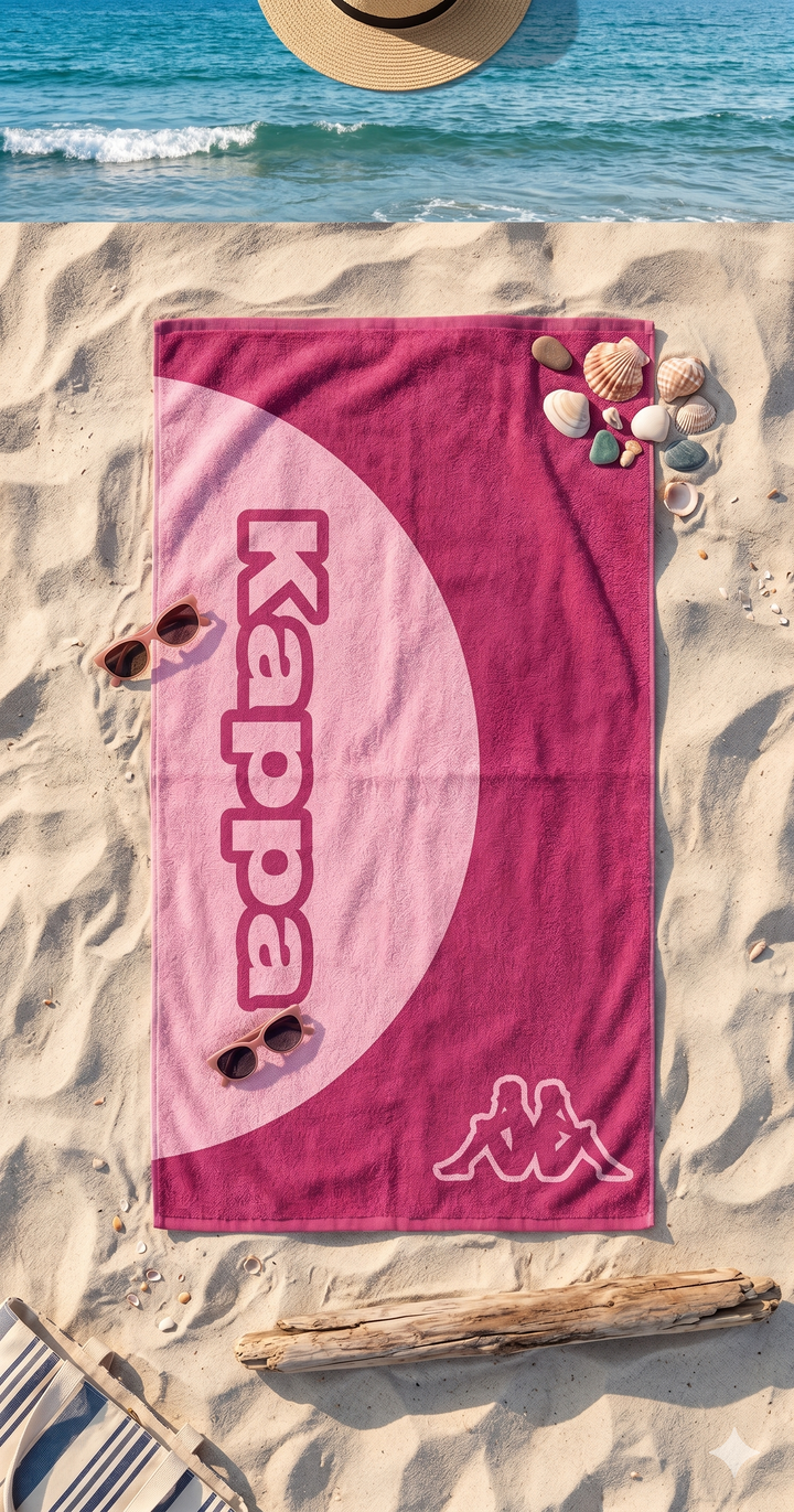 Telo Mare Velour Jacquard 86x160 cm Kappa Disegno Soft per il Massimo Comfort