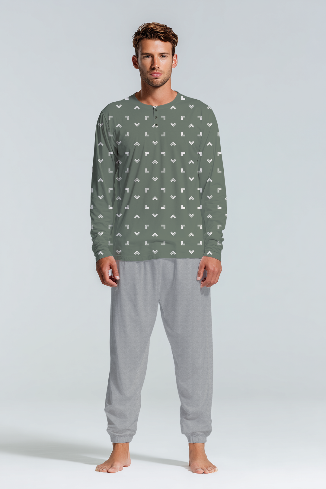 Pigiama Uomo Kiwear in Jersey Manica Lunga e Pantalone Lungo